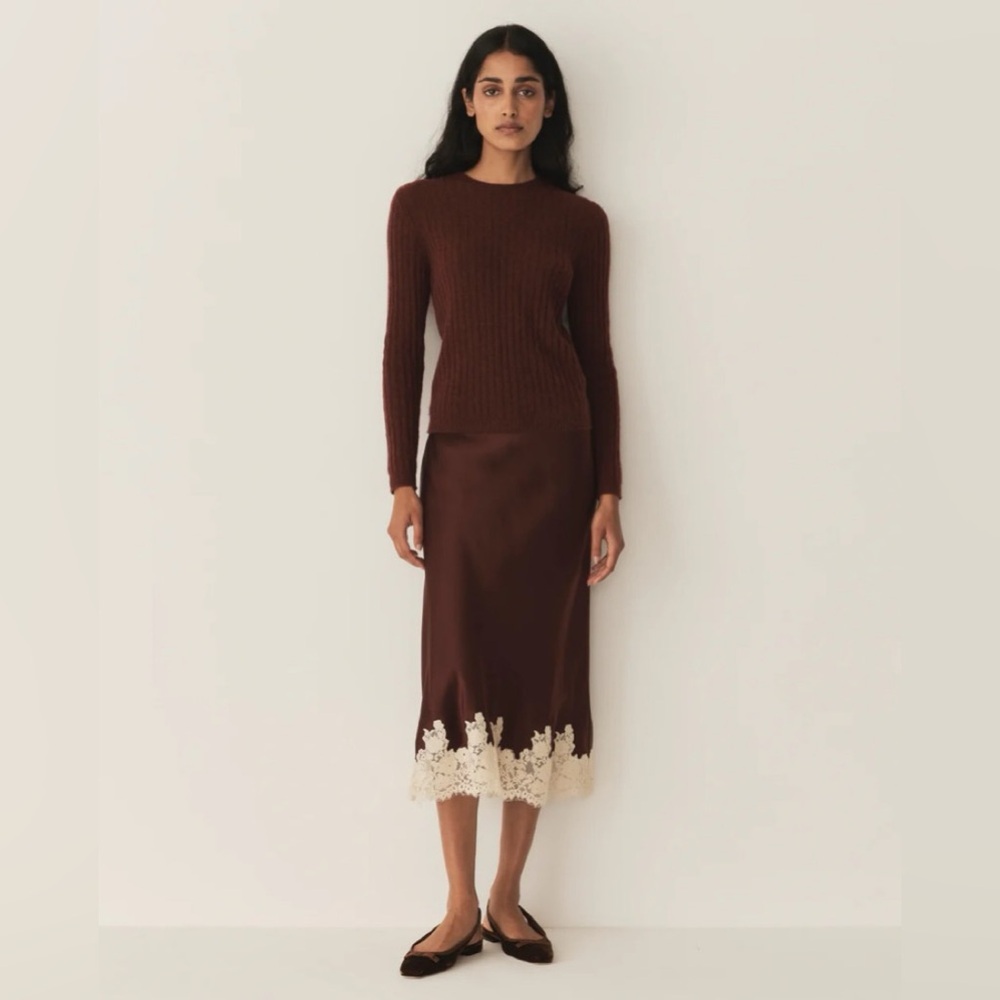 Doen Elowen Silk Skirt in Cafe